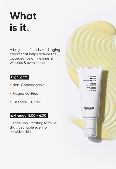 Minimalist Granactive Retinoid 2% Face Cream For Help Reduce Fine Lines &amp; Wrinkles, 30ml - Image 2 - Buy from Indicrest