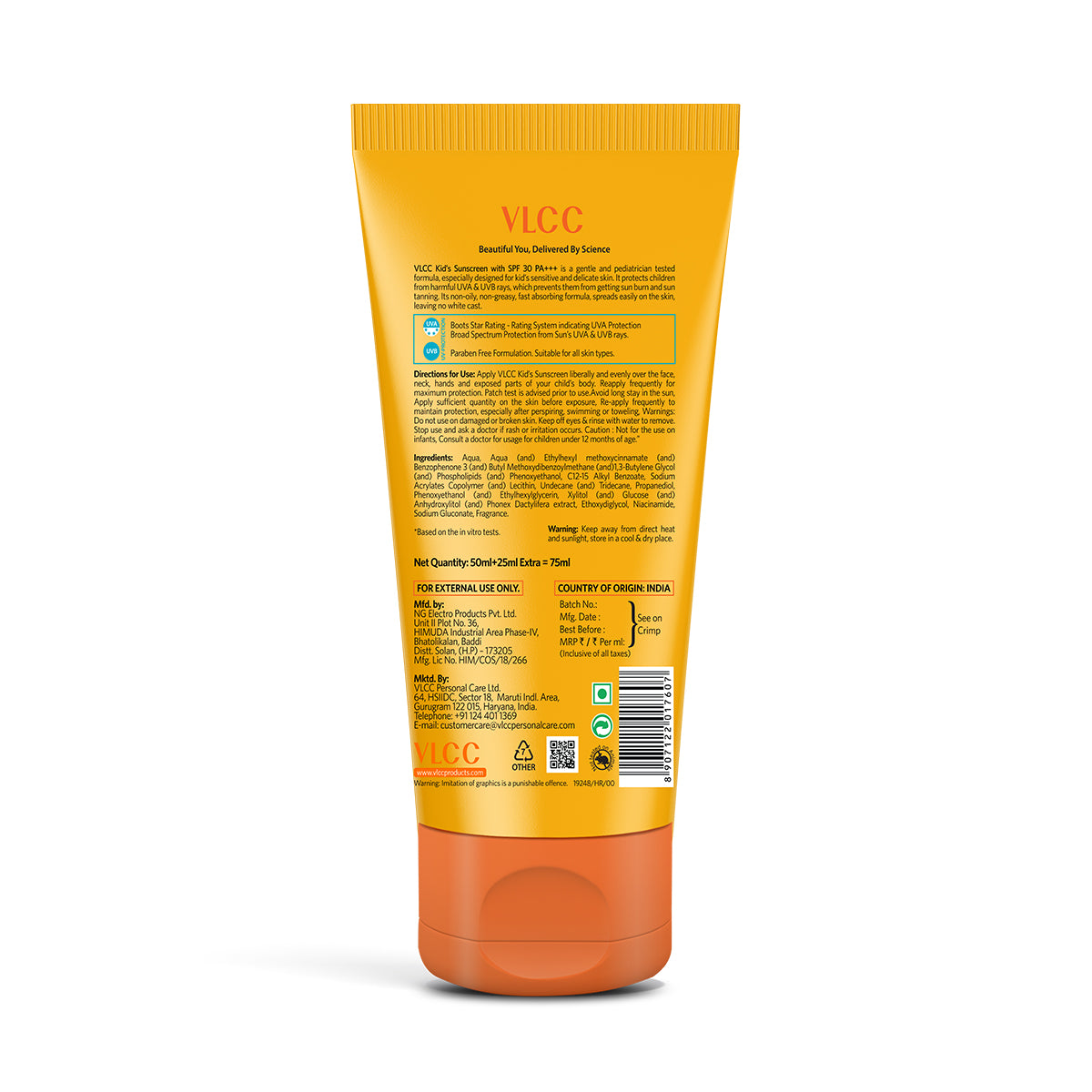 VLCC Kid's Sunscreen SPF 30 - 50ml + 25ml FREE - Image 7 - Buy from Indicrest
