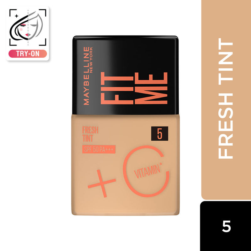 Maybelline New York Fit Me Fresh Tint, Lightweight, SPF 50 PA+++ & Vitamin C - Shade 05, 30ml Buy at Indicrest
