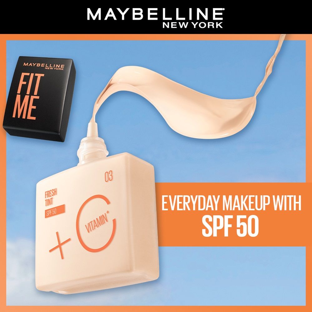 Maybelline New York Fit Me Fresh Tint, Lightweight, SPF 50 PA+++ & Vitamin C - Shade 05, 30ml Buy at Indicrest Image 6