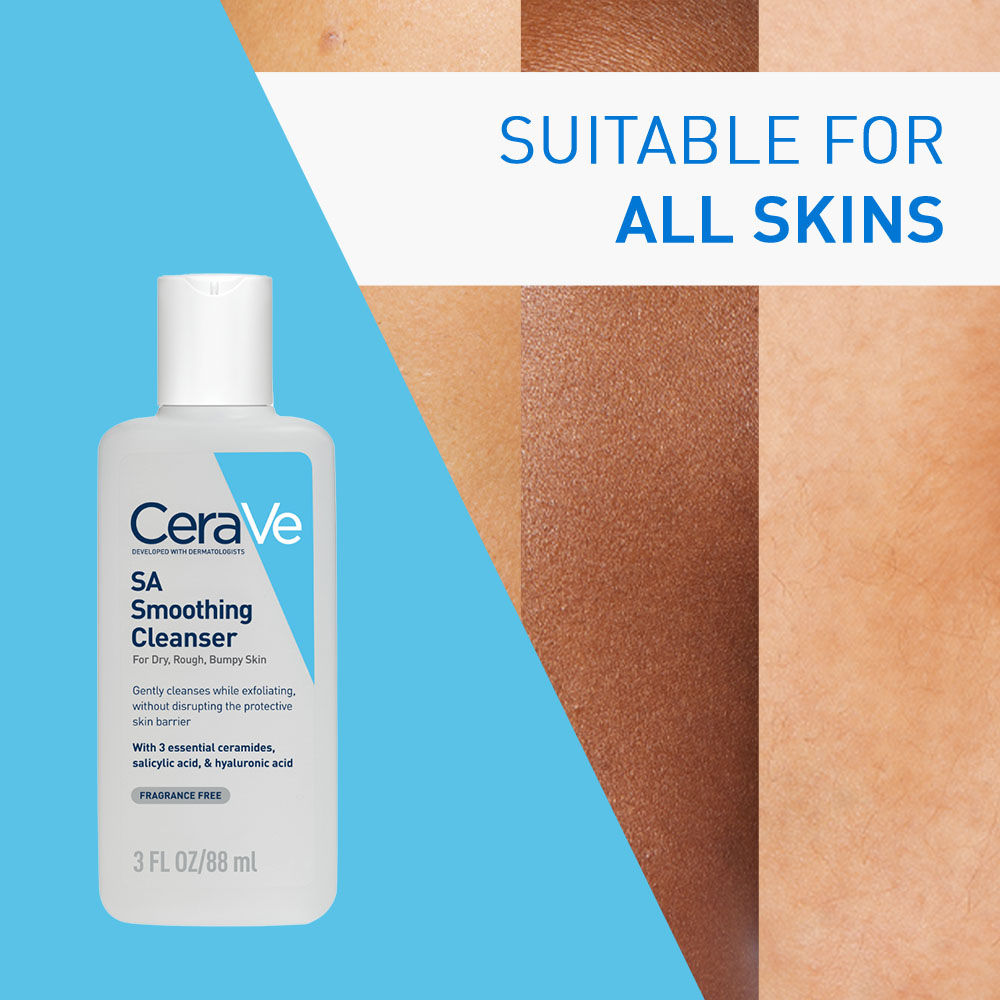 CeraVe SA Smoothing Cleanser For Dry, Rough & Bumpy Skin, Face Wash With Salicylic Acid & Ceramides, 88ml Buy at Indicrest Image 10