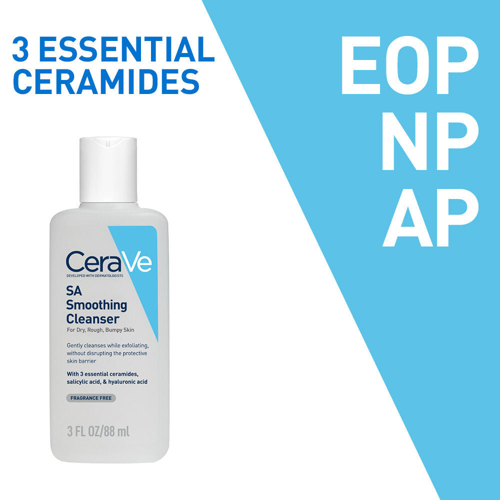 CeraVe SA Smoothing Cleanser For Dry, Rough & Bumpy Skin, Face Wash With Salicylic Acid & Ceramides, 88ml Buy at Indicrest Image 9