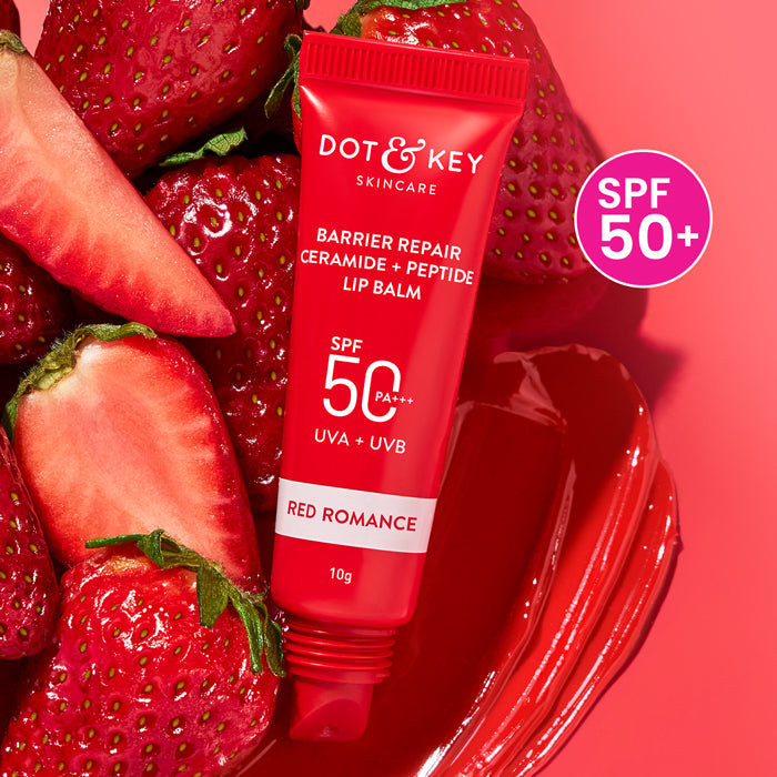 Dot & Key Ceramide + Peptide Lip Balm SPF 50 PA+++, Red Romance