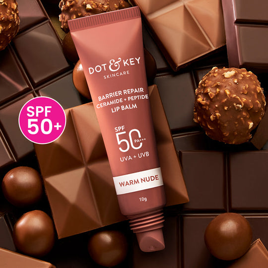 Dot & Key Ceramide + Peptide Lip Balm SPF 50 PA+++, Warm Nude Buy at Indicrest