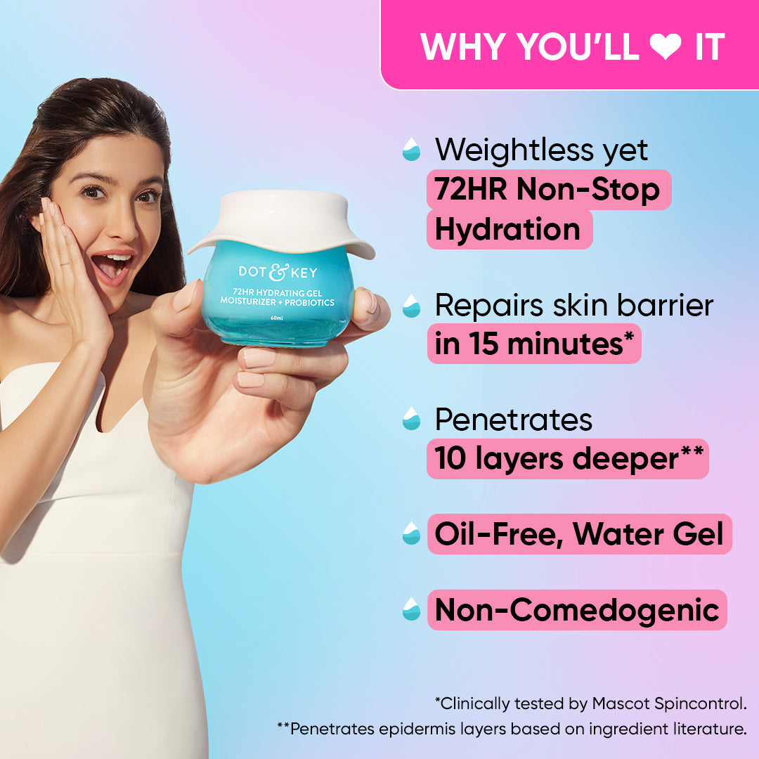 Dot & Key 72HR Hydrating Gel Moisturizer (60ml) Pack of 2