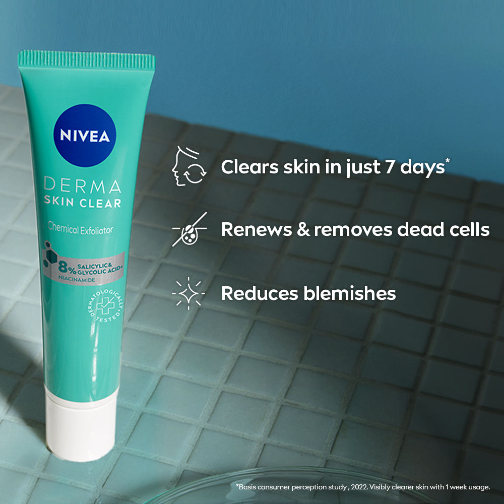 Nivea Derma Skin Clear Exfoliator for Face, 40ml Buy at Indicrest Image 3