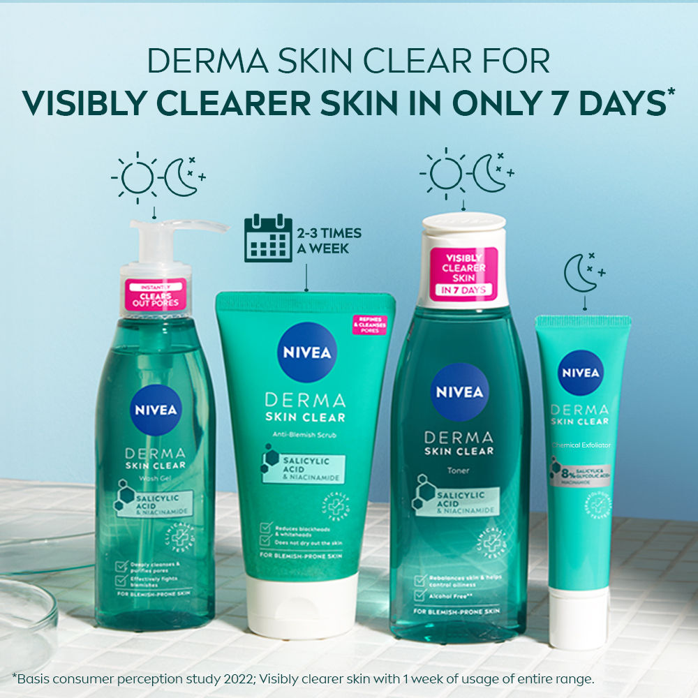 Nivea Derma Skin Clear Exfoliator for Face, 40ml Buy at Indicrest Image 6