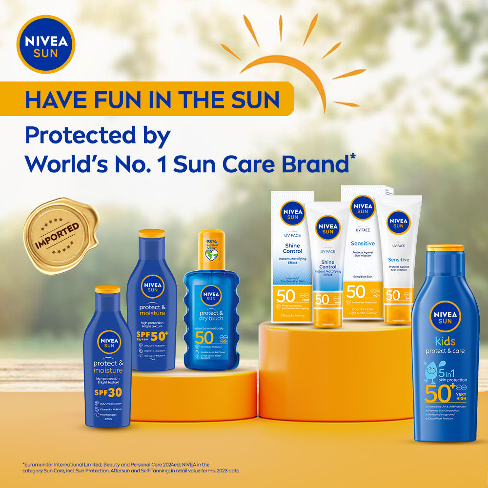 Nivea Sun Shine Control SPF 50 Sunscreen Ultra Matte, No White Cast, Instant UV Protection, 50ml Buy at Indicrest Image 10
