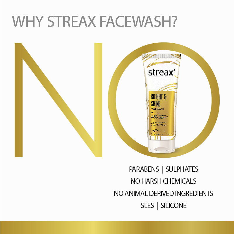Streax Skin Bright & Shine Face Wash Cleanser For Brightening, Dark Spots Reduction, 100ml Buy at Indicrest Image 8