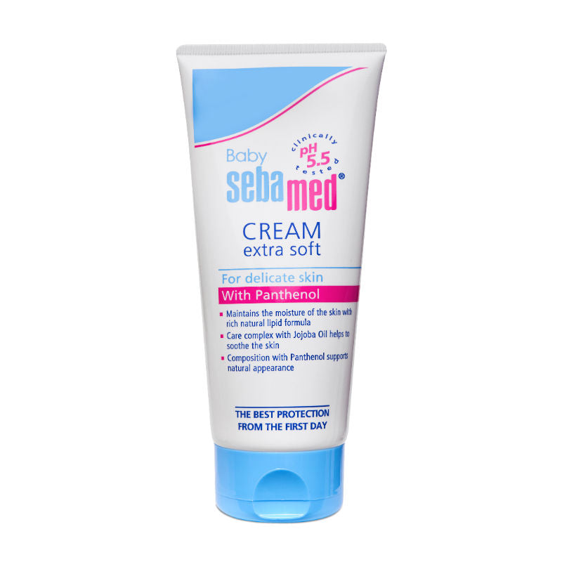 Sebamed Baby Cream Extra Soft, PH 5.5, Panthenol And Jojoba Oil, Clinically Tested, ECARF Approved, 200ml