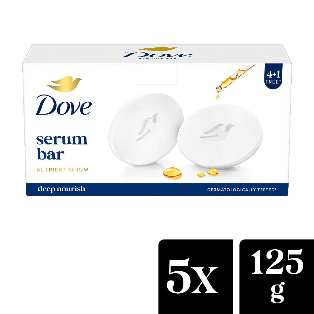 Dove Deep Nourish Serum Bar Nutrient Serum 4+1 Free Combo, 125g Each Buy at Indicrest