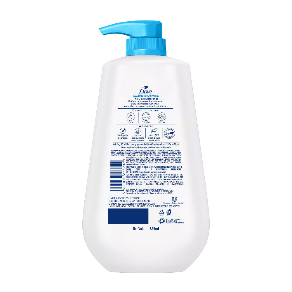 Dove Gentle exfoliating Body Wash-24Hr Moisturizing Body Wash For Soft & Smooth Skin, 825ml Buy at Indicrest Image 3