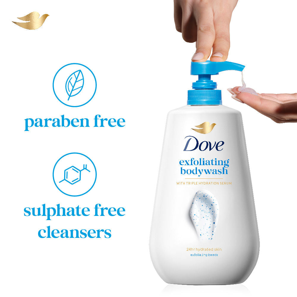 Dove Gentle exfoliating Body Wash-24Hr Moisturizing Body Wash For Soft & Smooth Skin, 825ml Buy at Indicrest Image 8