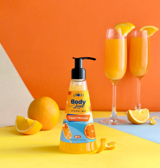 Plum Trippin Mimosas Shower Gel by Plum BodyLovin' | SLS-Free | Hydrating Formula | Citrusy Fragrance | Aloe-Infused Body Wash, 240ml Buy at Indicrest
