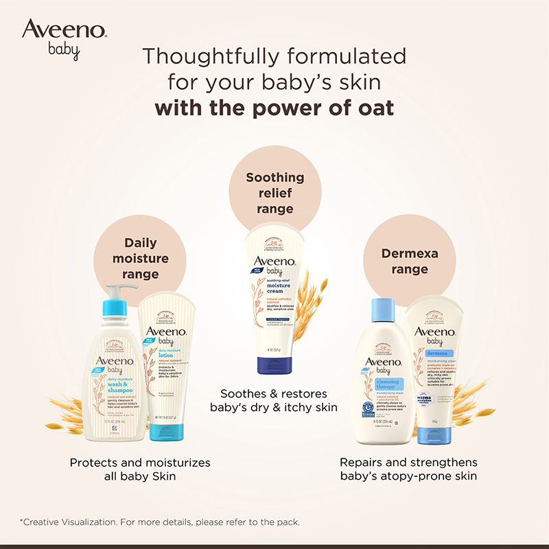 Aveeno Baby Daily Moisture LotionOatmeal Face & Body Moisturizer for Dry, Itchy & Sensitive Skin, 532ml