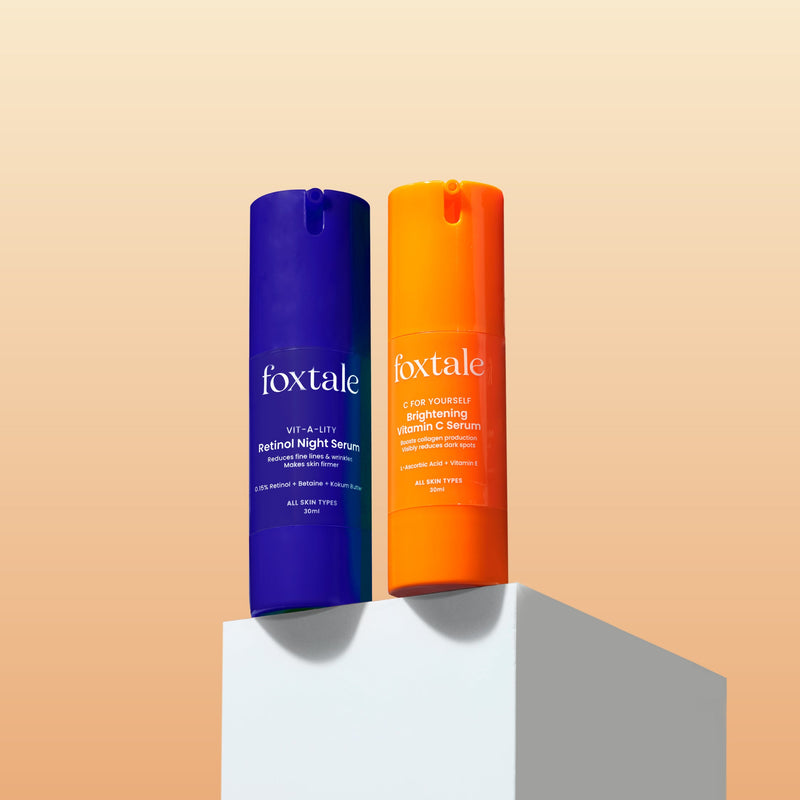 Foxtale 360° Age Protection Combo!! 0.15% Retinol Night Serum + Vitamin C Serum - Buy from Indicrest