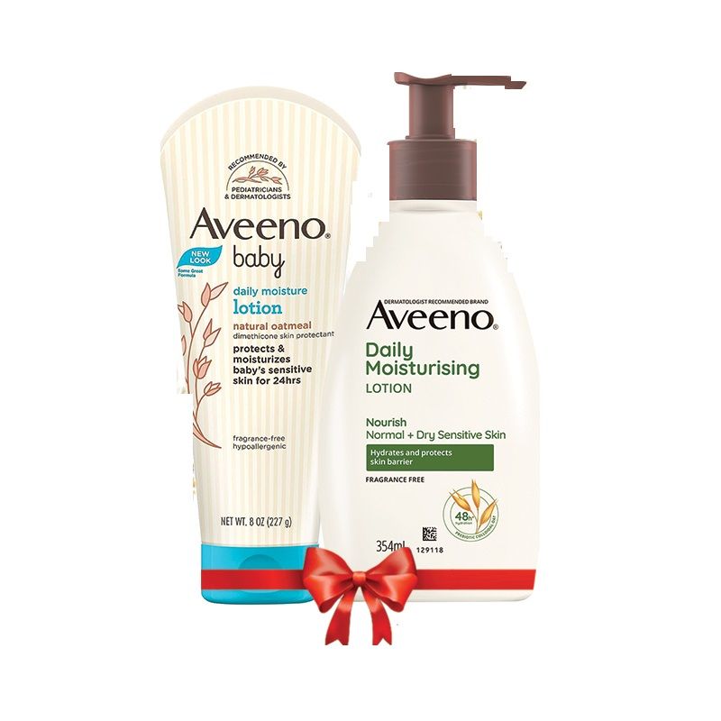 Aveeno Mom & Baby Daily Moisturizing Lotion ComboOat Body Moisturizer for Dry & Sensitive Skin
