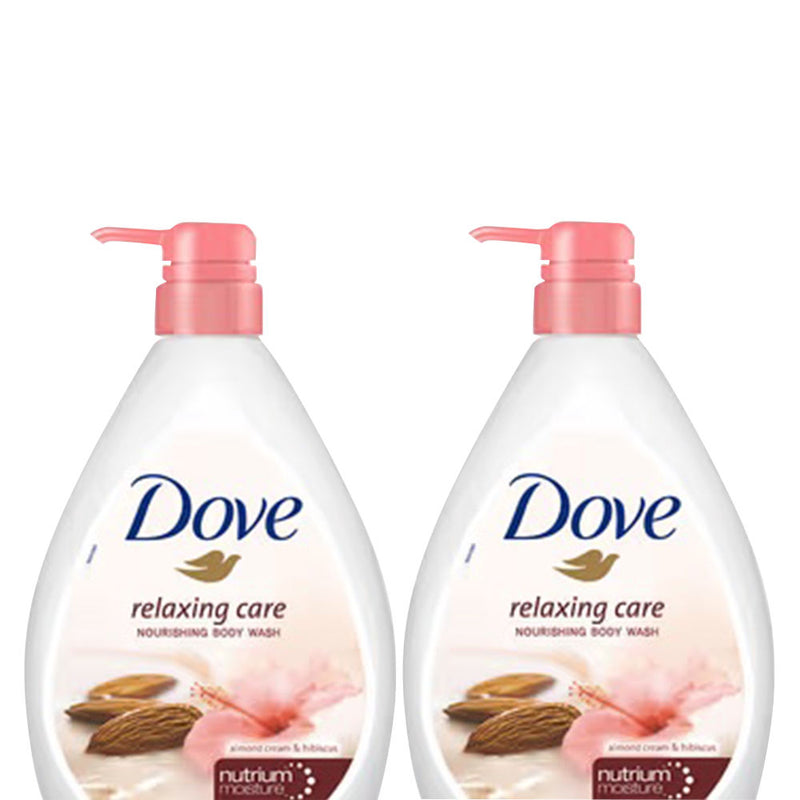 Dove Relaxing Care Almond Cream & Hibiscus Nourishing Body Wash (Pack of 2) Combo Buy at Indicrest