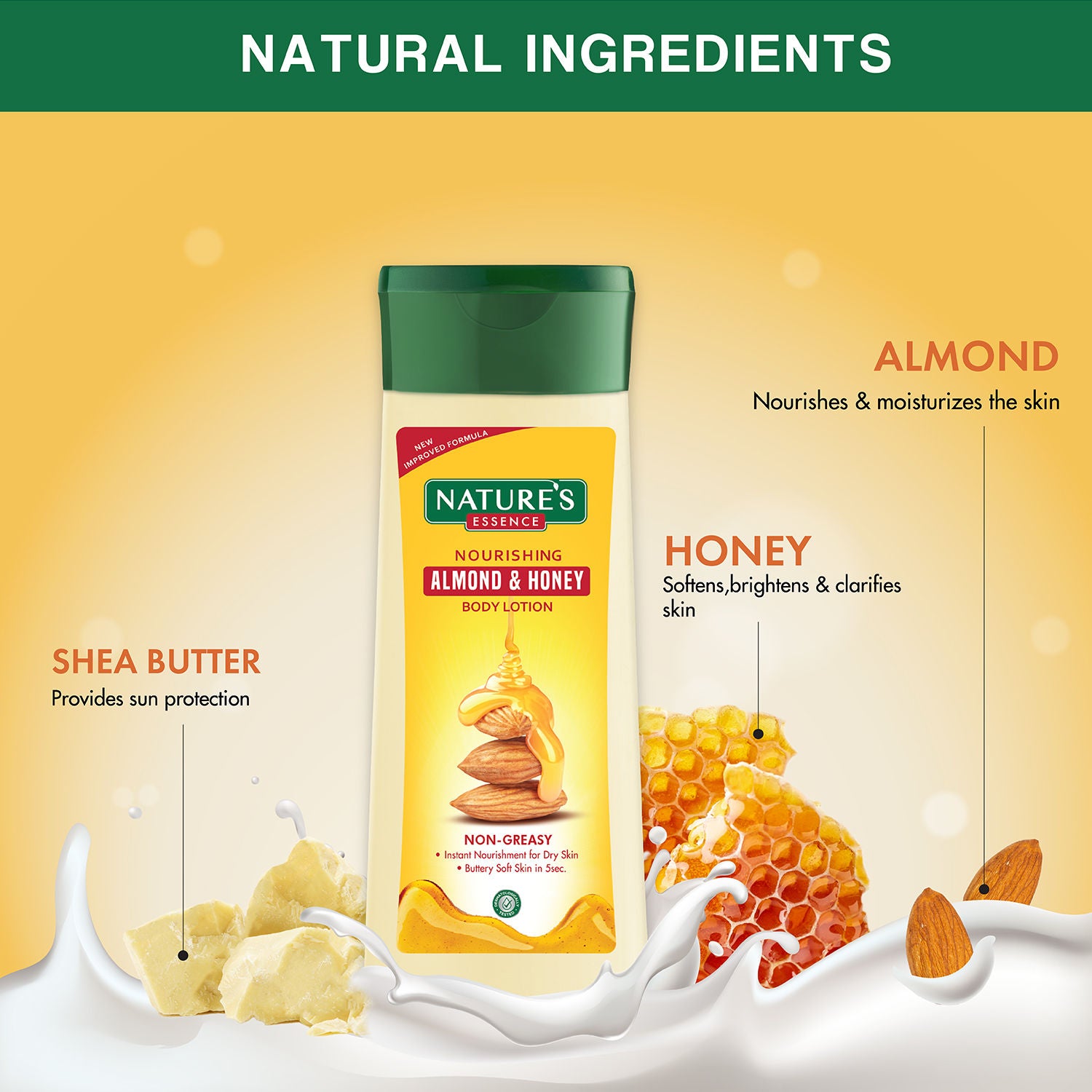 Nature's Essence Almond & Honey Nourishing Body Lotion, 100ml Buy at Indicrest Image 5