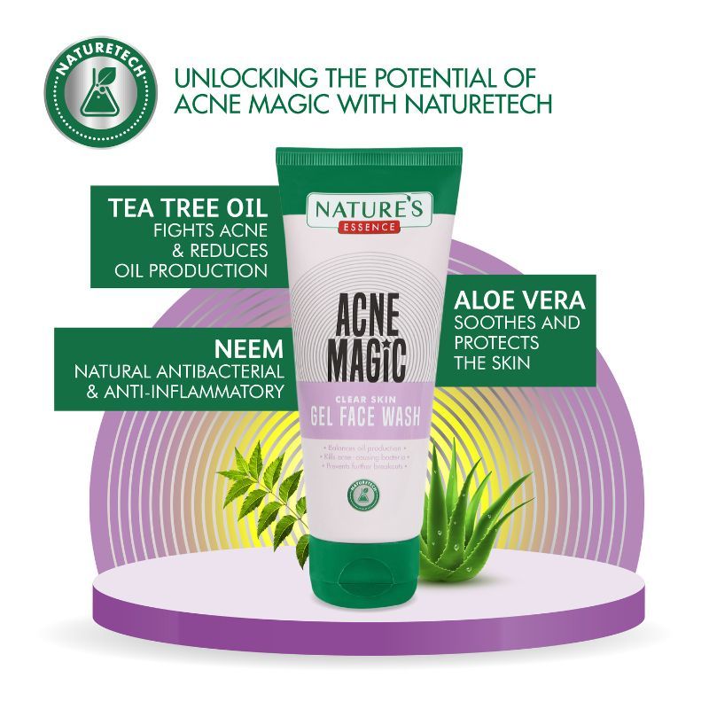 Nature's Essence Acne Magic Clear Skin Gel Face Wash, 100ml Buy at Indicrest Image 6
