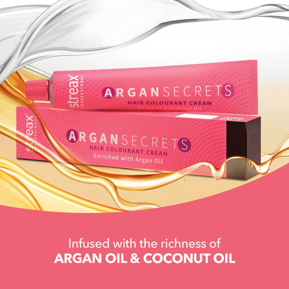 Streax Professional Argan Secrets Permanent Hair Colourant Cream - Brown 4, 90g Buy at Indicrest Image 3