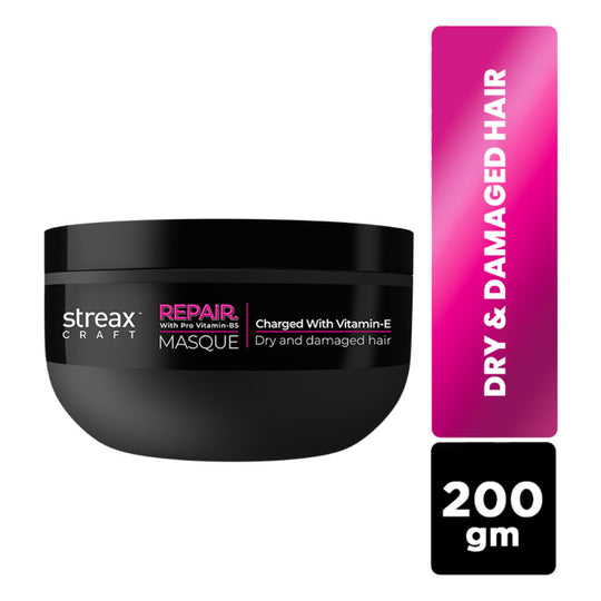 Streax Craft Repair Mask I Hair Spa For Dry and Damaged Hair I Repair With Pro Vitamin B-5, 200ml Buy at Indicrest