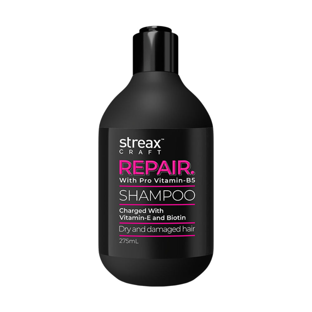 Streax Craft Repair Shampoo I For Dry and Damaged Hair I Repair With Pro Vitamin B-5, 275ml Buy at Indicrest Image 9