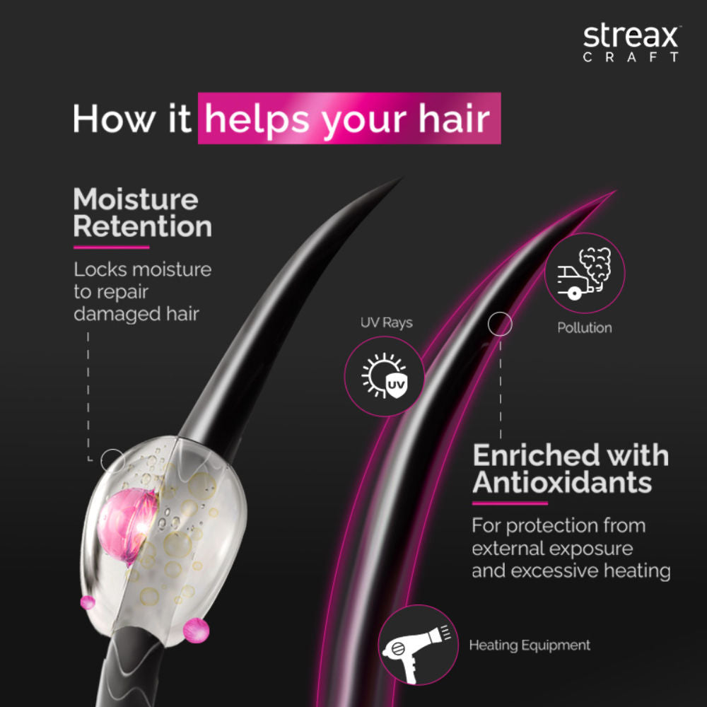 Streax Craft Repair Shampoo I For Dry and Damaged Hair I Repair With Pro Vitamin B-5, 275ml Buy at Indicrest Image 6