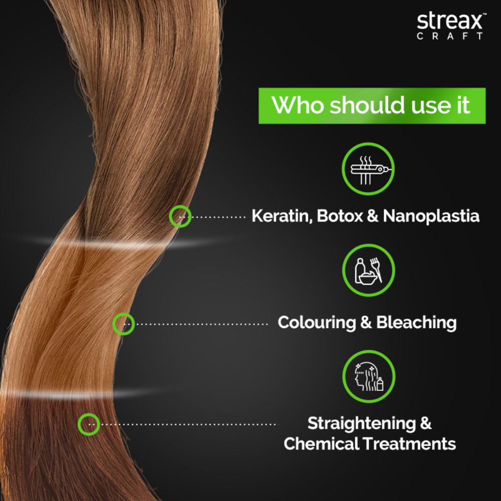 Streax Craft Strength Hair Serum I For Chemically Treated Hair I Strength With Vitamin-E, 100ml Buy at Indicrest Image 3