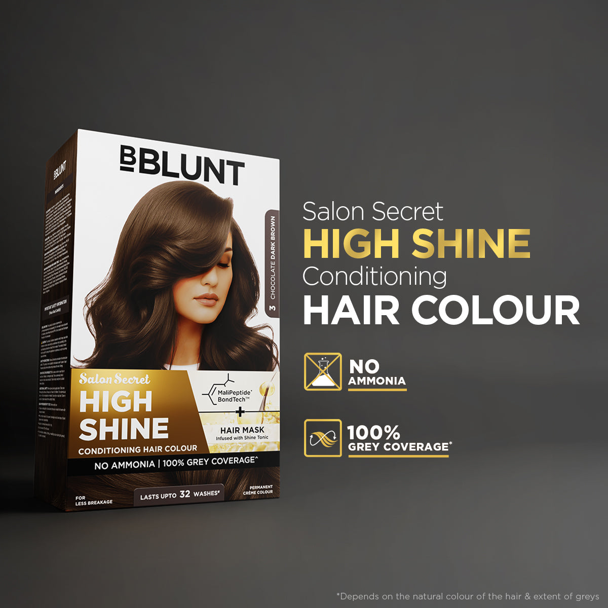 Bblunt High Shine Conditioning Hair Colour Pack of 2, Chocolate Dark Brown Shade 3 Pack of 2 - Image 2 - Buy from Indicrest