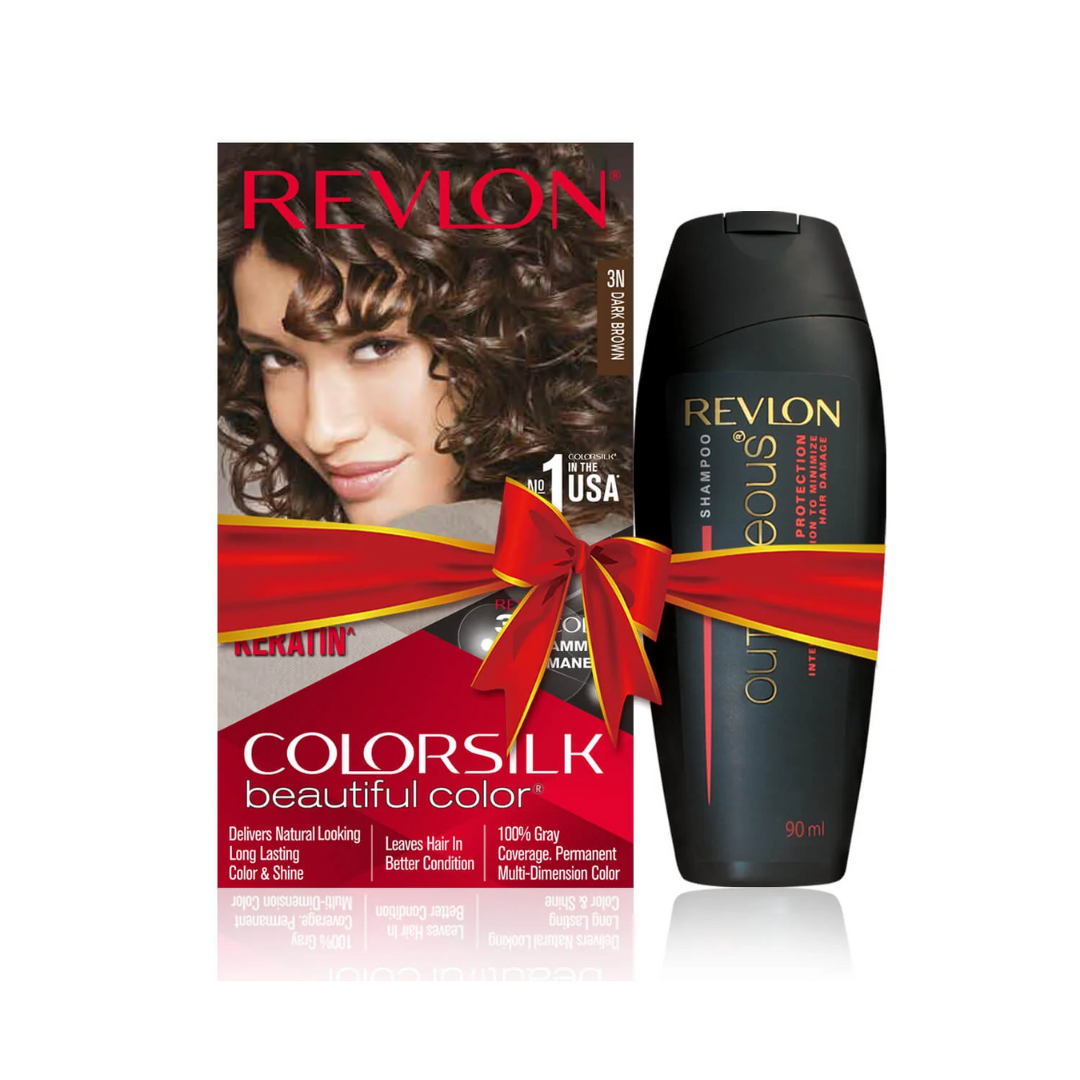 Revlon Colorsilk Beautiful Color + Outrageous Shampoo, 3DB Deep Burgundy + Shampoo, 90ml - Image 22 - Buy from Indicrest