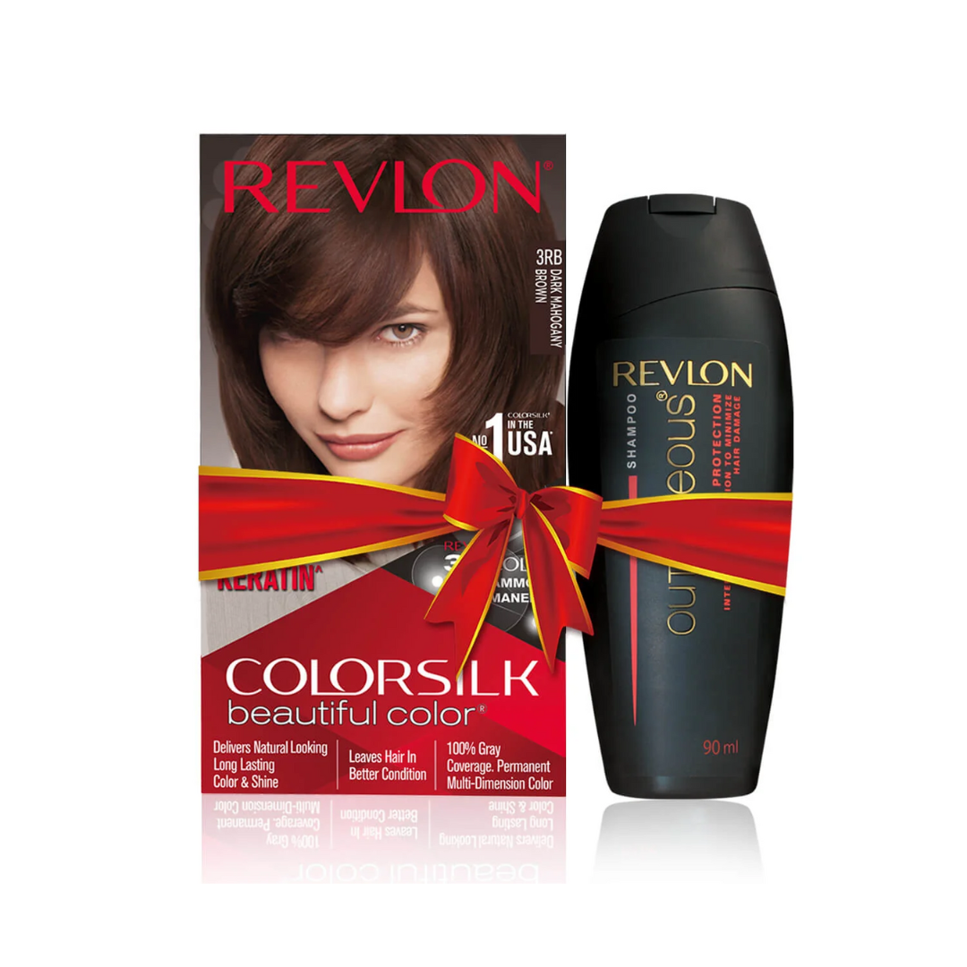 Revlon Colorsilk Beautiful Color + Outrageous Shampoo, 3DB Deep Burgundy + Shampoo, 90ml - Image 30 - Buy from Indicrest
