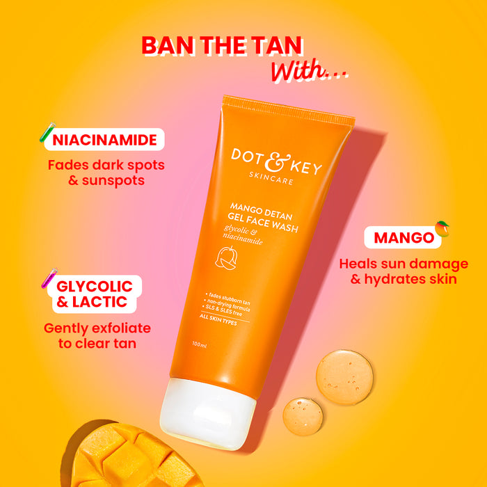 Dot & Key Mango Detan Gel Face Wash, 100ml