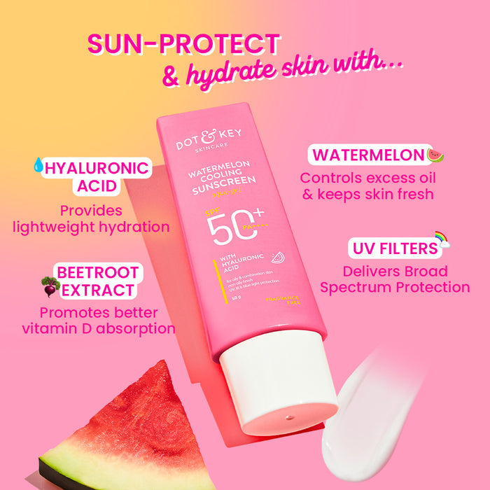 Dot & Key Watermelon Sunscreen, SPF 50+ PA++++, 80g