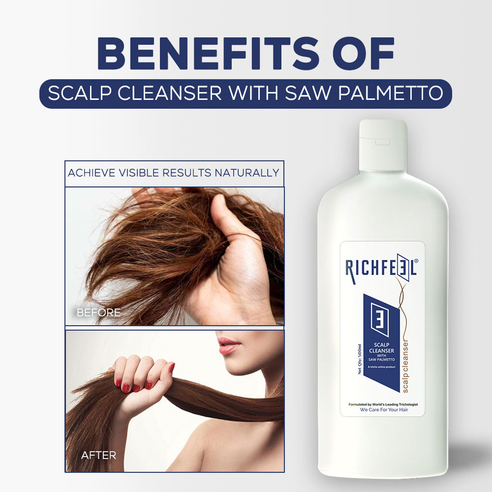 Richfeell Scalp Cleanser With Saw Palmetto 500 Ml - Image 3 - Buy from Indicrest