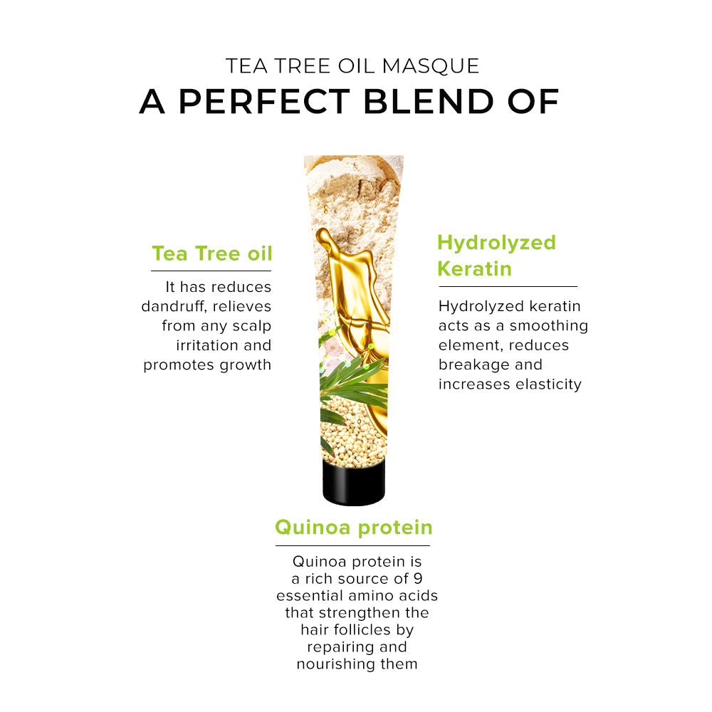 De Fabulous Tea Tree Oil Hair Masque, 75ml - Image 3 - Buy from Indicrest