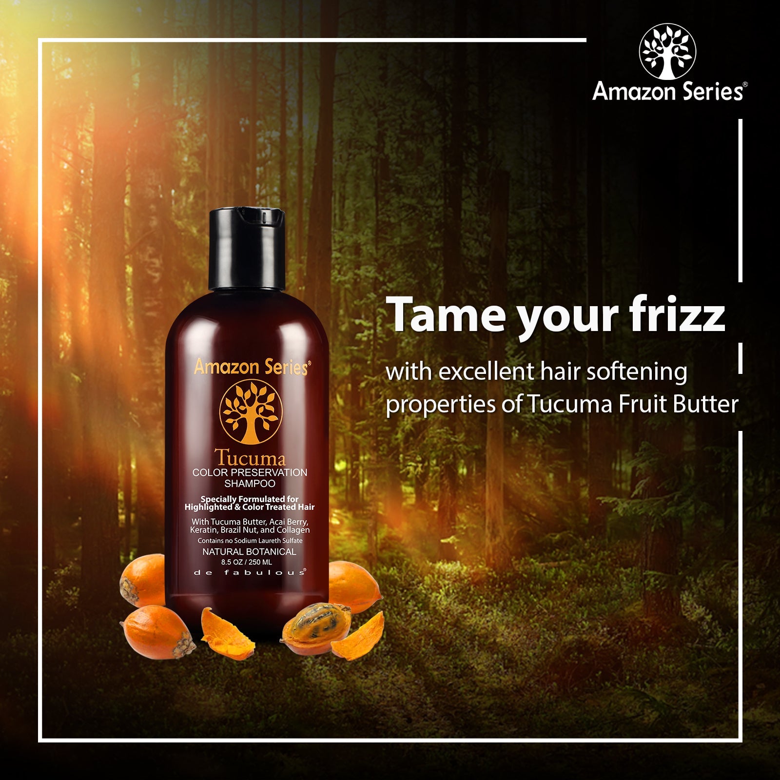 De Fabulous Amazon Series Tucuma Color Preservation Shampoo, 250ml - Image 3 - Buy from Indicrest