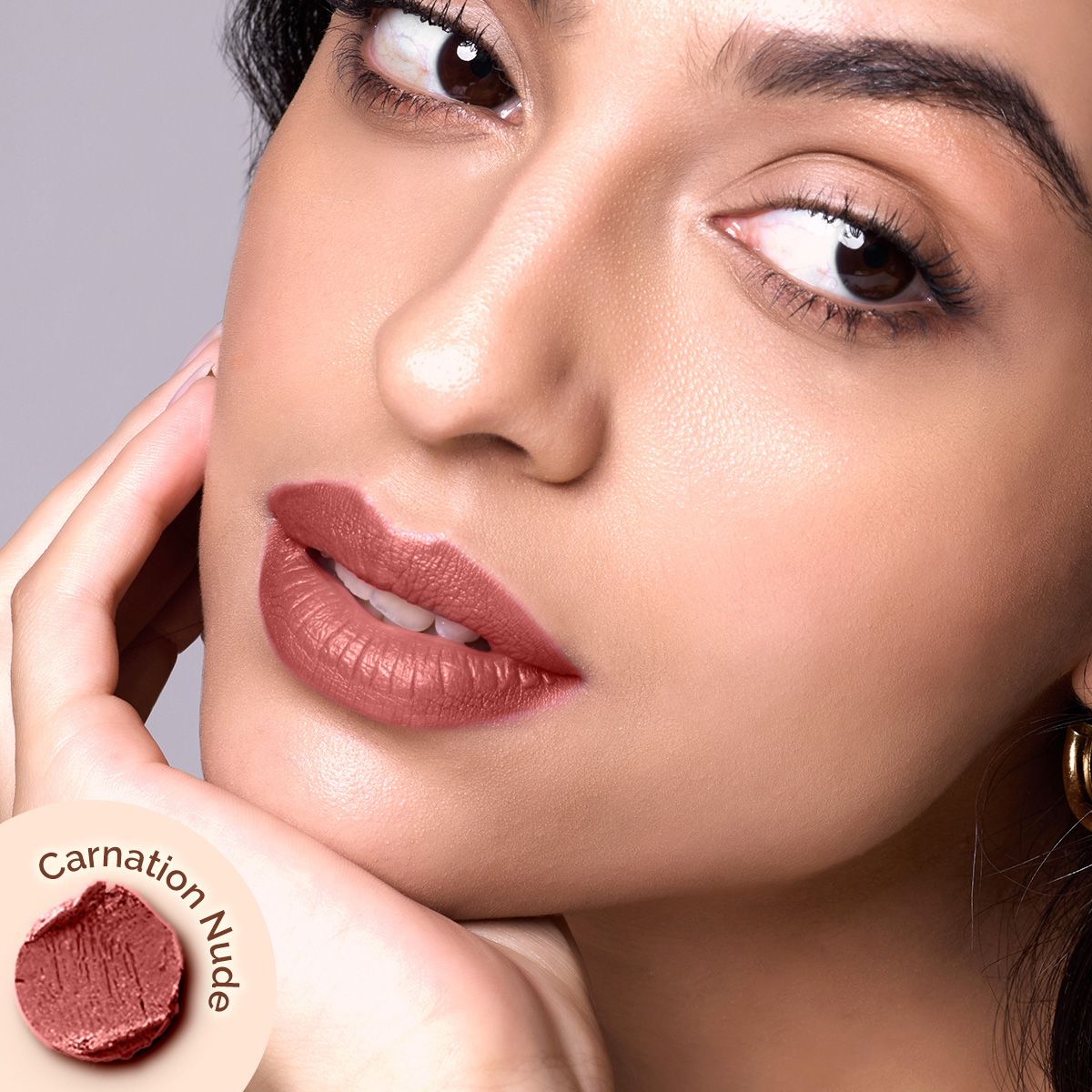 Mamaearth Moisture Matte Longstay Mini Lipstick, 0.7g | Carnation Nude - Image 2 - Buy from Indicrest