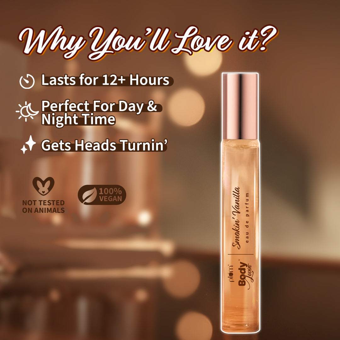 Plum Smokin' Vanilla Eau De Parfum (Perfume) by Plum BodyLovin' | Long Lasting | Supremely Luxurious, 15ml