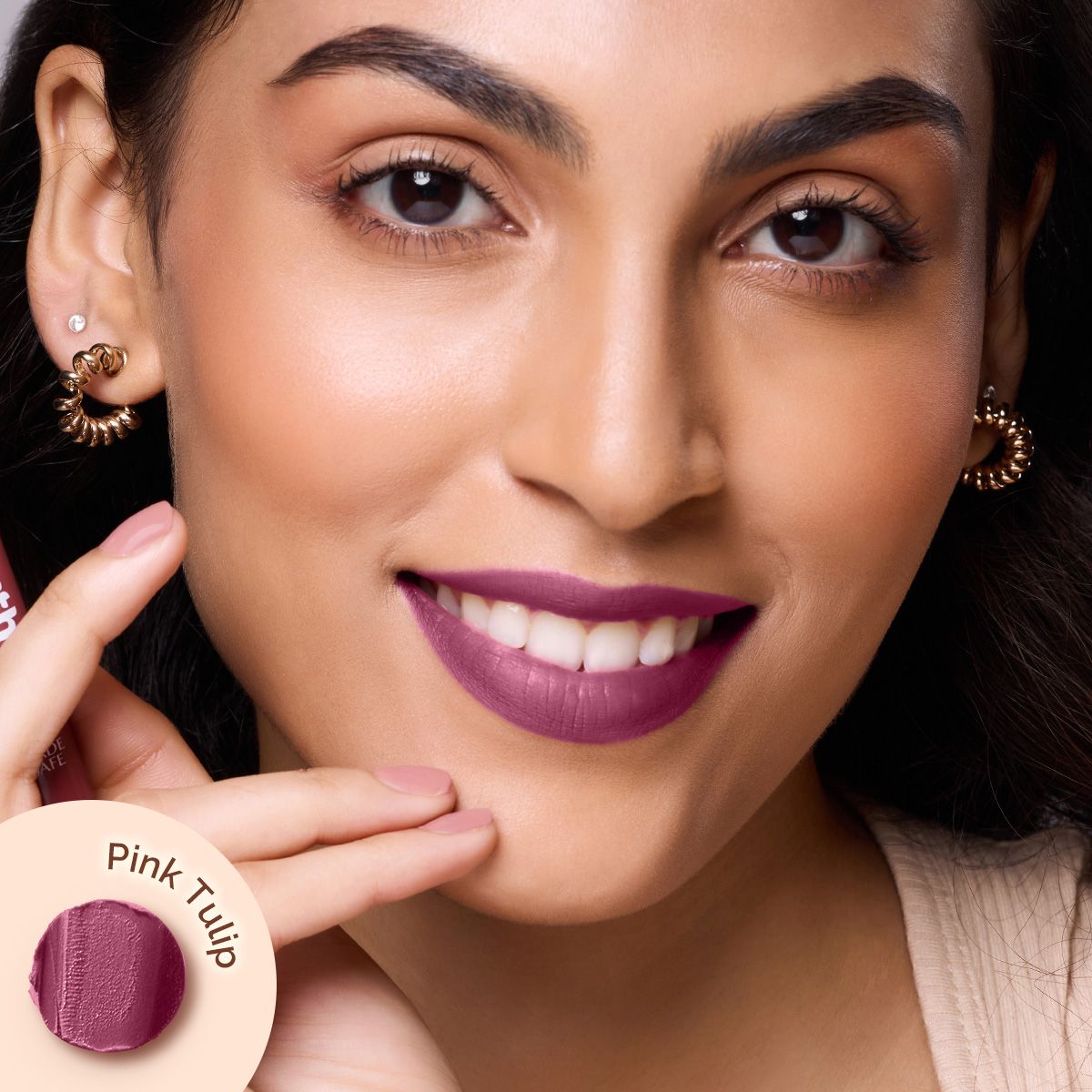 Mamaearth Moisture Matte Longstay Mini Lipstick, 0.7g | Pink Tulip - Image 2 - Buy from Indicrest