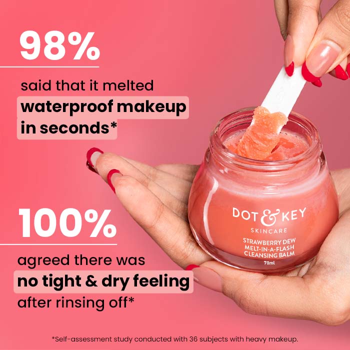Dot & Key Strawberry Dew Cleansing Balm for Dewy Skin, 70ml