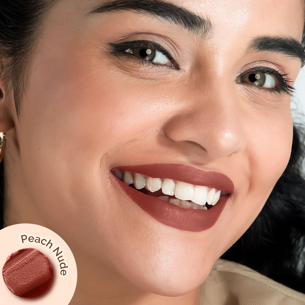 Mamaearth Moisture Matte Longstay Lipstick, 2g | peach nude - Image 3 - Buy from Indicrest