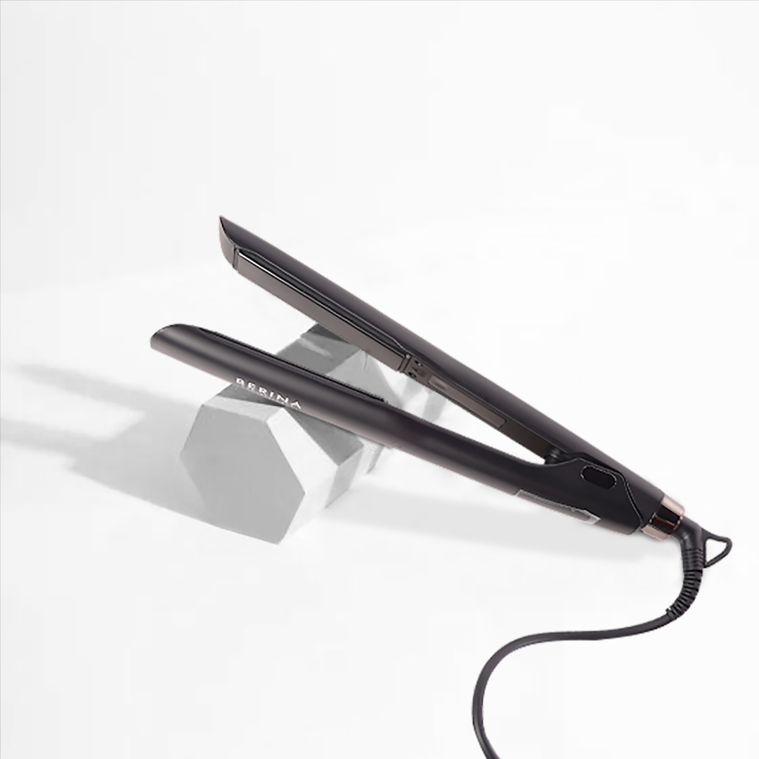Berina Professional Galaxy 1.25-Inch Black BC-161 Wide Plate Straightener | Ideal for Wavy, Curly & Thick Hair, 1.25-Inch Black BC-161