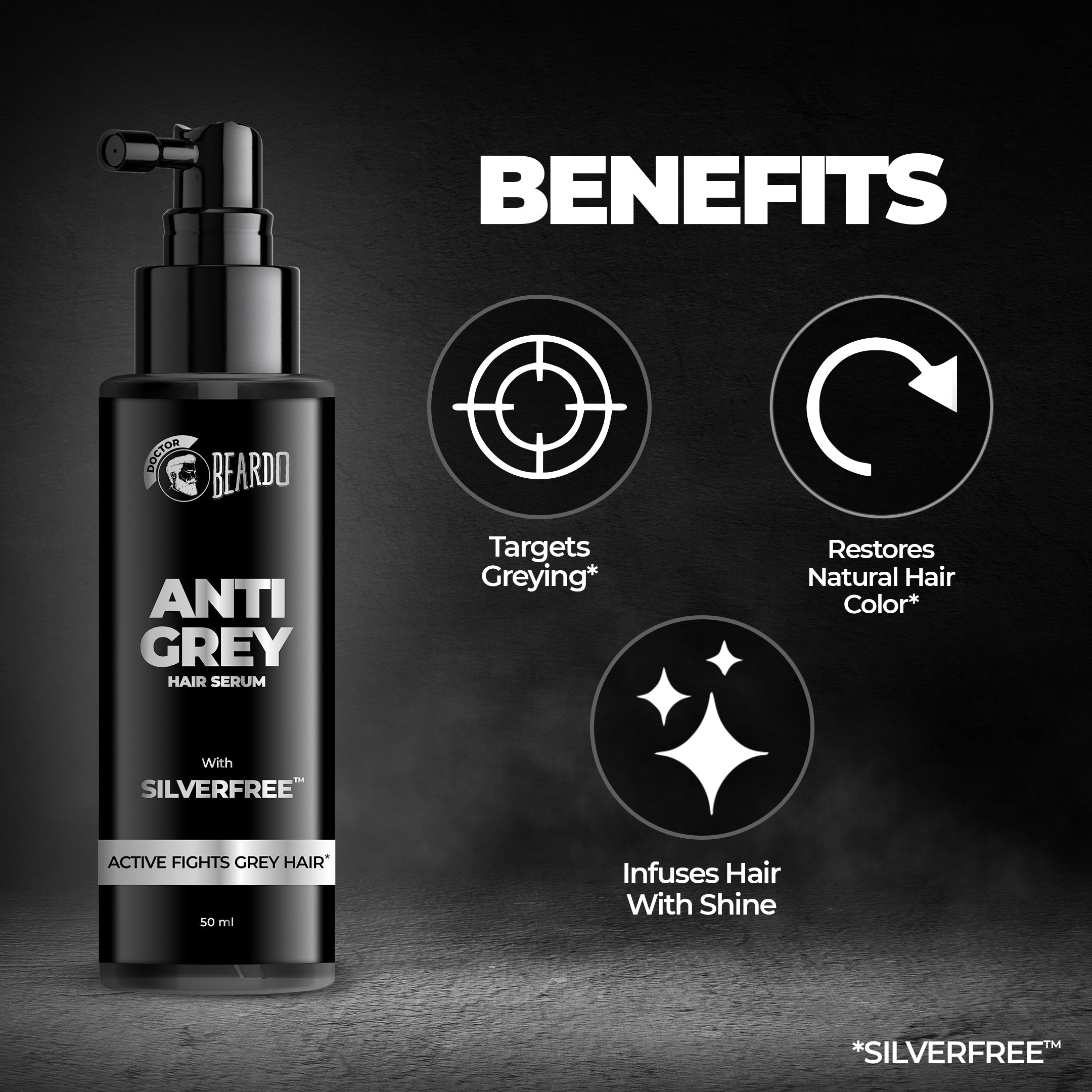Beardo Anti Grey Hair Serum, Pack of 2 - Image 3 - Buy from Indicrest