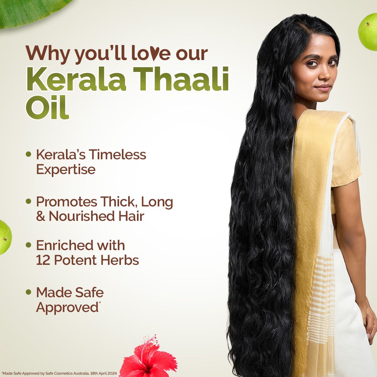 Mamaearth Kerala Thaali Hair Oil with Hibiscus, Bhringraj, Methi Dana & Amla for Thick & Long Hair, 150ml - Image 4 - Buy from Indicrest