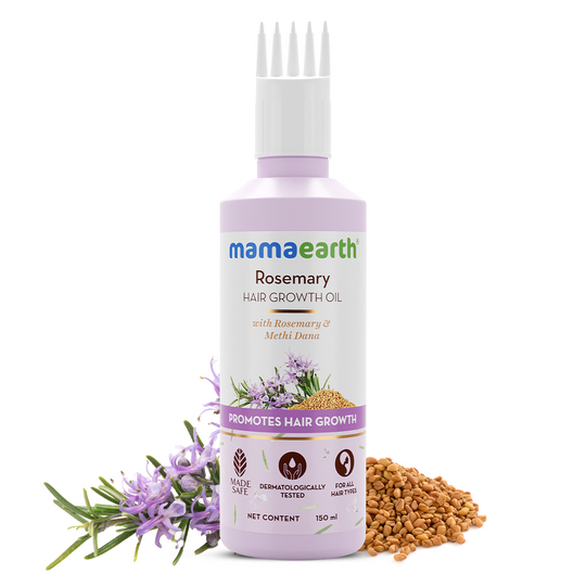 Mamaearth Rosemary Hair Growth Oil with Rosemary & Methi Dana for Promoting Hair Growth, 150ml - Buy from Indicrest
