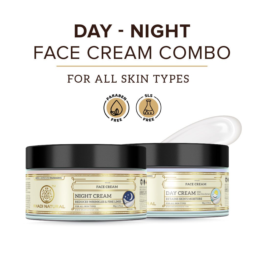 Khadi Natural Day Bright & Night Repair Cream Combo - Pack of 2 (50gm Each) - Image 7 - Buy from Indicrest