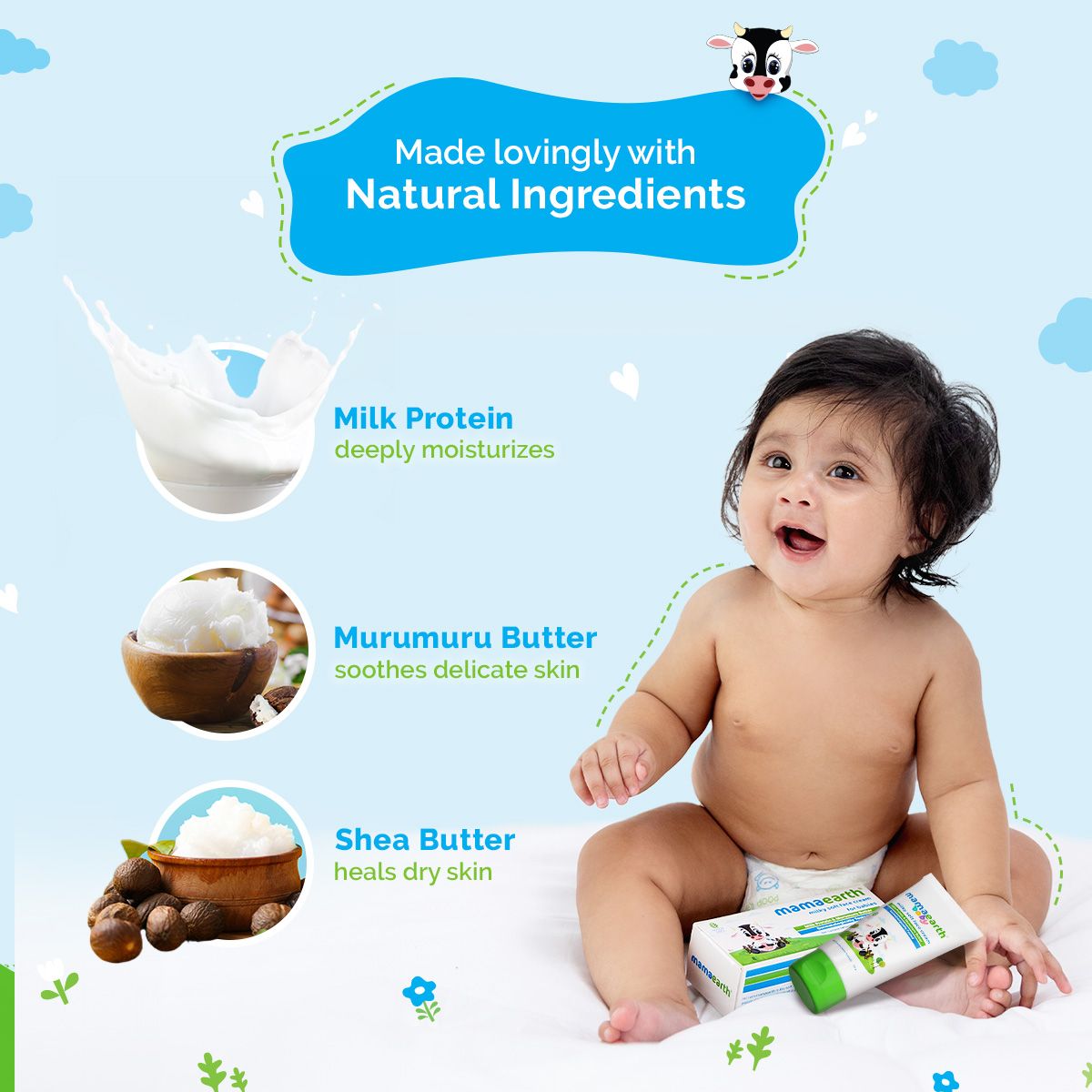 Mamaearth Milky Soft Face Cream With Murumuru Butter for Babies, Pack of 2 X 60g - Image 5 - Buy from Indicrest