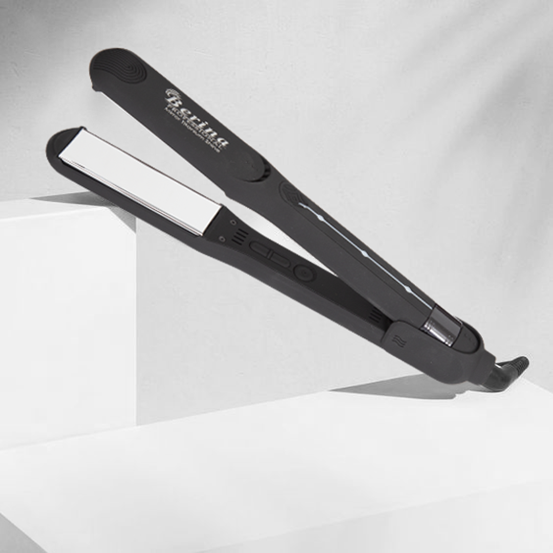 Berina Professional Mirror Titanium Shine BC-028 Hair Straightener | High-Shine Finish & Precision Styling, BC-028