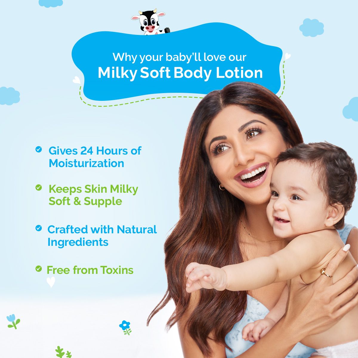 Mamaearth Milky Soft Body Lotion for Babies with Oats, Milk and Calendula, 400ml - Image 3 - Buy from Indicrest